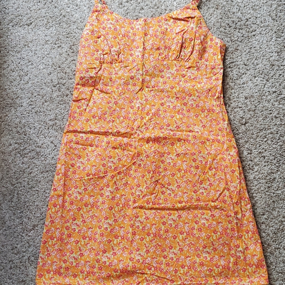 Orange/Pink Mini Floral Sundress
